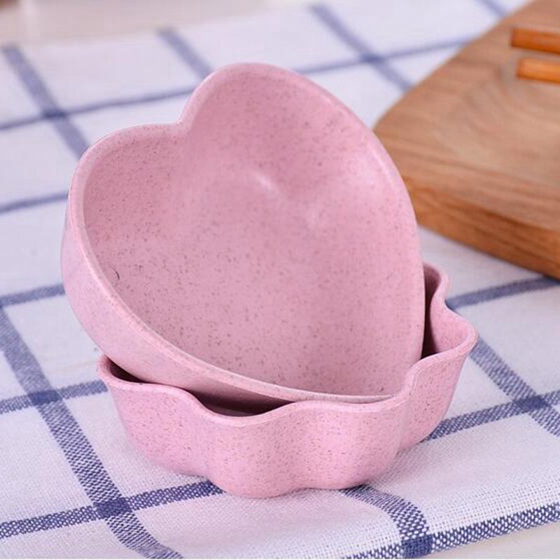 Plato para Bebé y Niño, tazón de paja de trigo, plato de salsa de soja, plato de arroz, subplato, vajilla japonesa, contenedor de comida, plato de ensalada