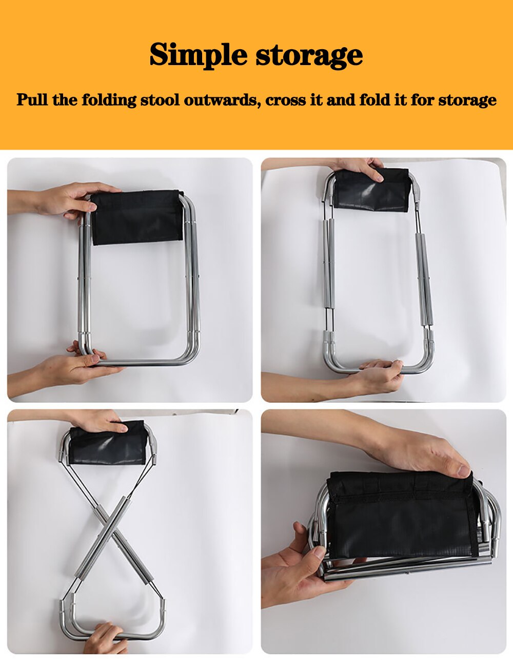 Folding Small Stool Bench Stool Portable Outdoor Mare Ultra Light Subway Train Travel Picnic Camping Fishing Chair Foldable