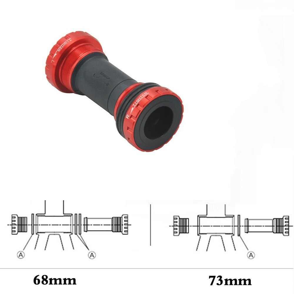 MOTSUV Tretlager 68/73mm Fahrrad Achse MTB Road Radfahren Tretlager Wasserdicht CNC Aluminium Legierung BB Kurbel set Achse Teile
