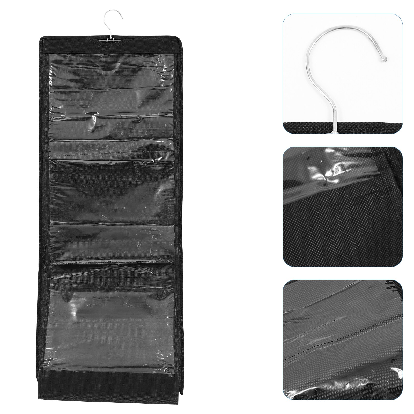 Household Handbag Organizer Wardrobe Purse Hanging Bag Closet Storage Supplies: Black