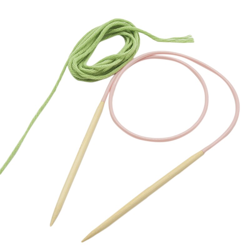 Circular Knitting Needles Wooden Sweater Needles Wool Hat Knitting Ring Needles DIY Hand Knitting Tools