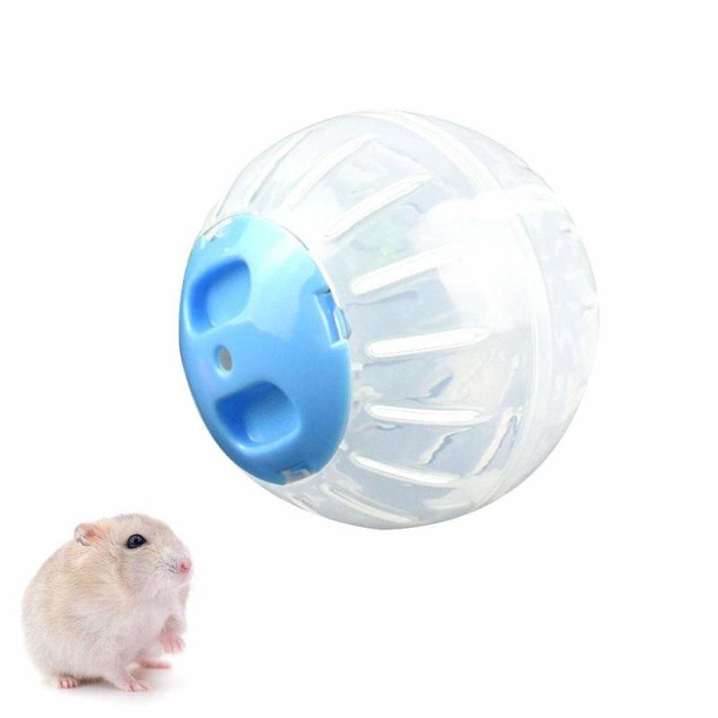 Bola transparente transpirable de 12cm con soporte para hámster, producto para mascotas, bola pequeña para correr, 2 colores, de plástico, apta para suministros para mascotas pequeñas