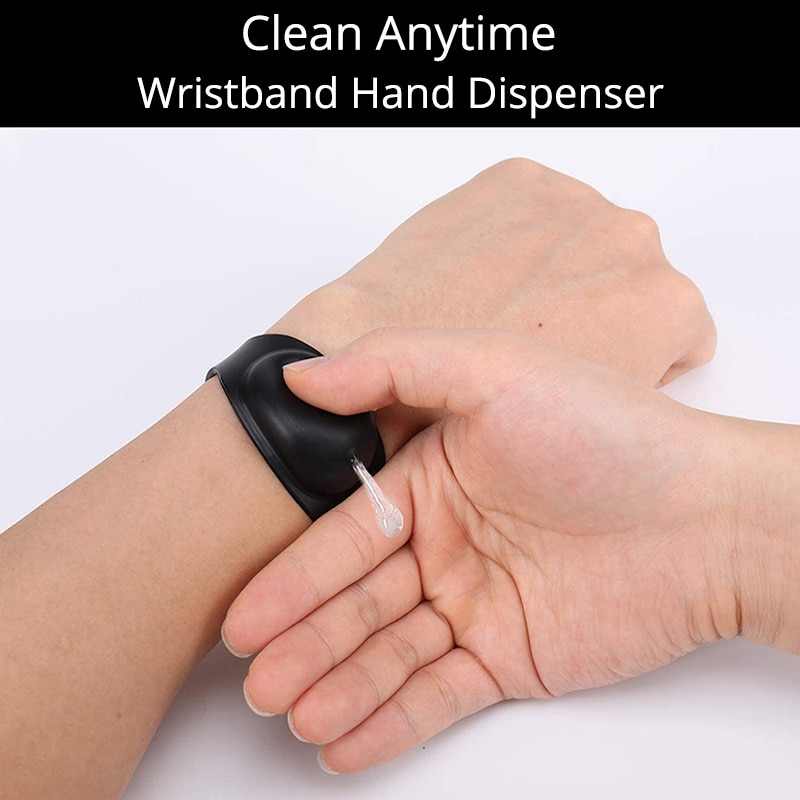 Refillable Hydroalcoholic Gel Dispensing Bracelet Rechargeable Wristband Hand Dispenser Adult Child Disinfectant Hydrogel Wrist