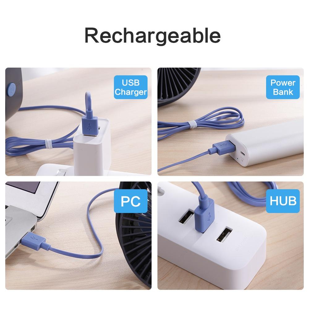 Mini ventilateur portatif personnel de refroidissement de vitesse des ventilateurs 3 de bureau d'usb de SmartDevil avec l'angle réglable de Rotation de 360 pour le ménage de bureau