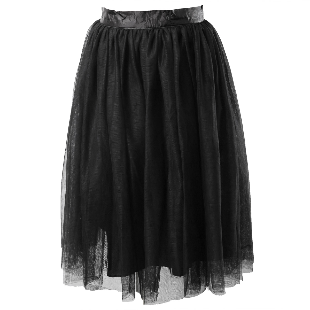 Falda corta de tul con tutú para mujer, Falda corta para baile de graduación, de princesa, nueva: Negro / XL