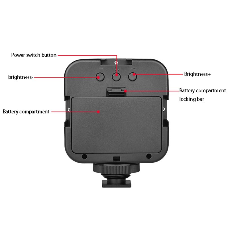Dimmerabile 49 HA CONDOTTO LA Luce Mini Portatile Ricaricabile Video Luce di Riempimento per la Trasmissione In Diretta Vlog All'aperto Fotografie A