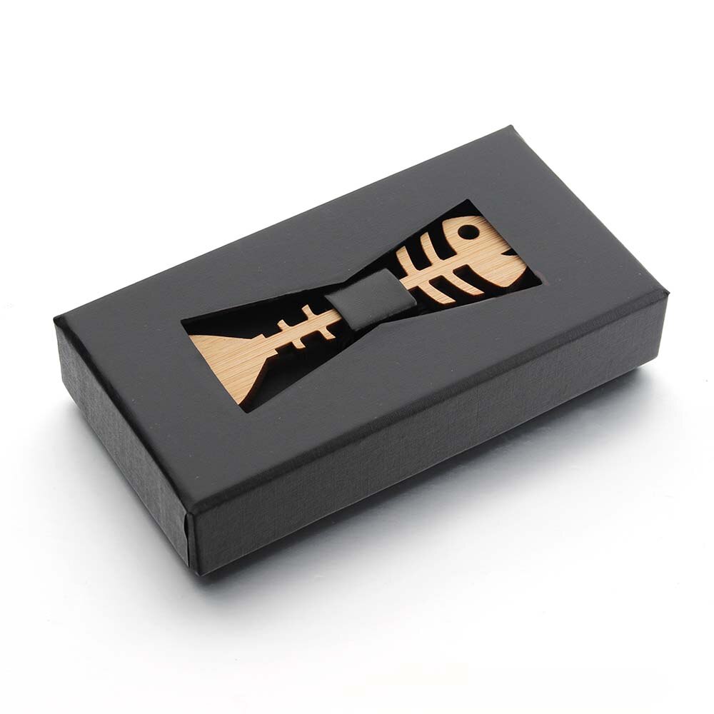 Mannen hollen gesneden zakelijke feest houten vlinderdas bamboe visgraat vlinderdas bruiloft vlinder echte houten stropdas