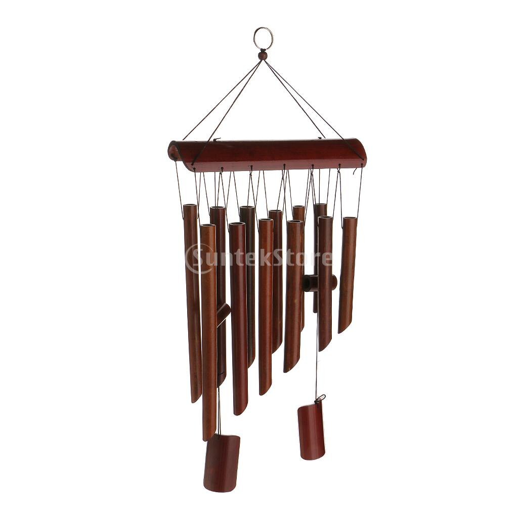 MagiDeal Große Bambus Windspiele Handy, Mobiltelefon Windchime Kirche Glocke Hängen Dekoration Wohnkultur Handwerk Feng Shui Ornament