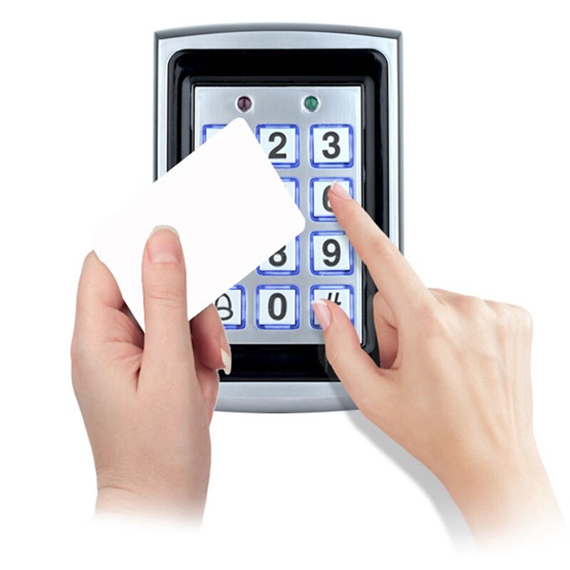 Waterproof Metal RFID Access Control Keypad Password Card Reader Keypad Key Fobs Password Access Lock Door Access Control System