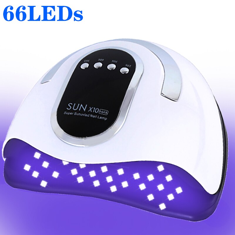 Lampe sèche-ongles 300W à 66 Led UV, pour manucure, 4 modes, avec écran LCD, outils d&#39;art des ongles: SUNX10-66 Leds / LES USA