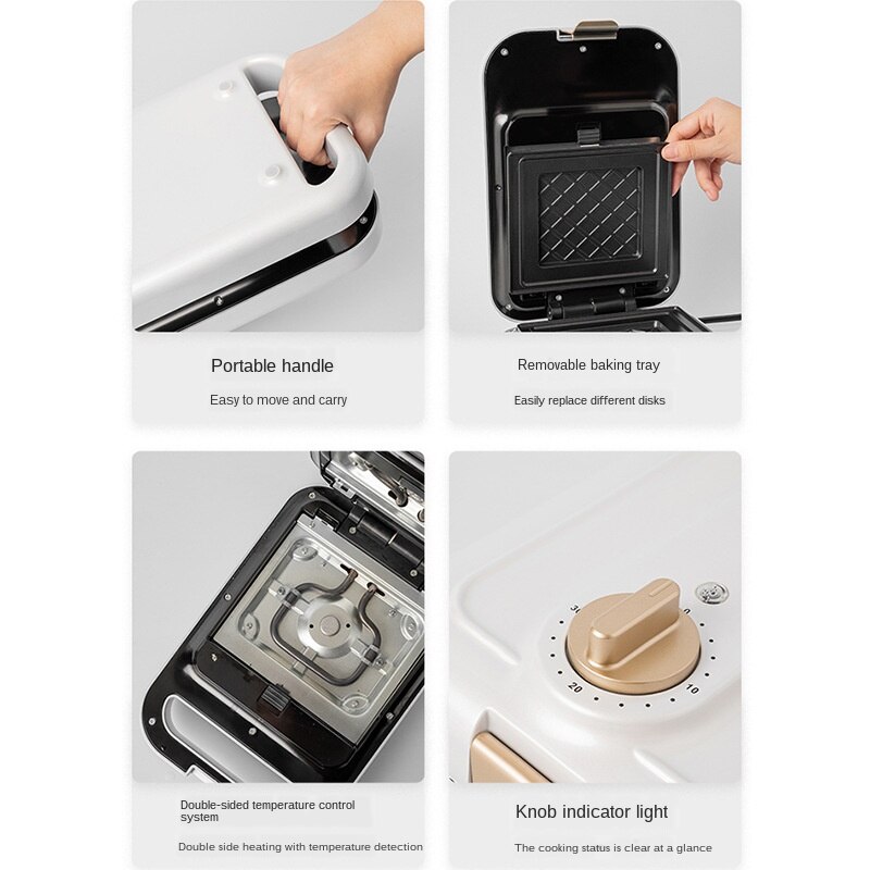 Maszyna robić kanapek wielofunkcyjne urządzenie robić robienia śniadania domowe rozrządu wafel lekki robot kuchenny toster robić chleba