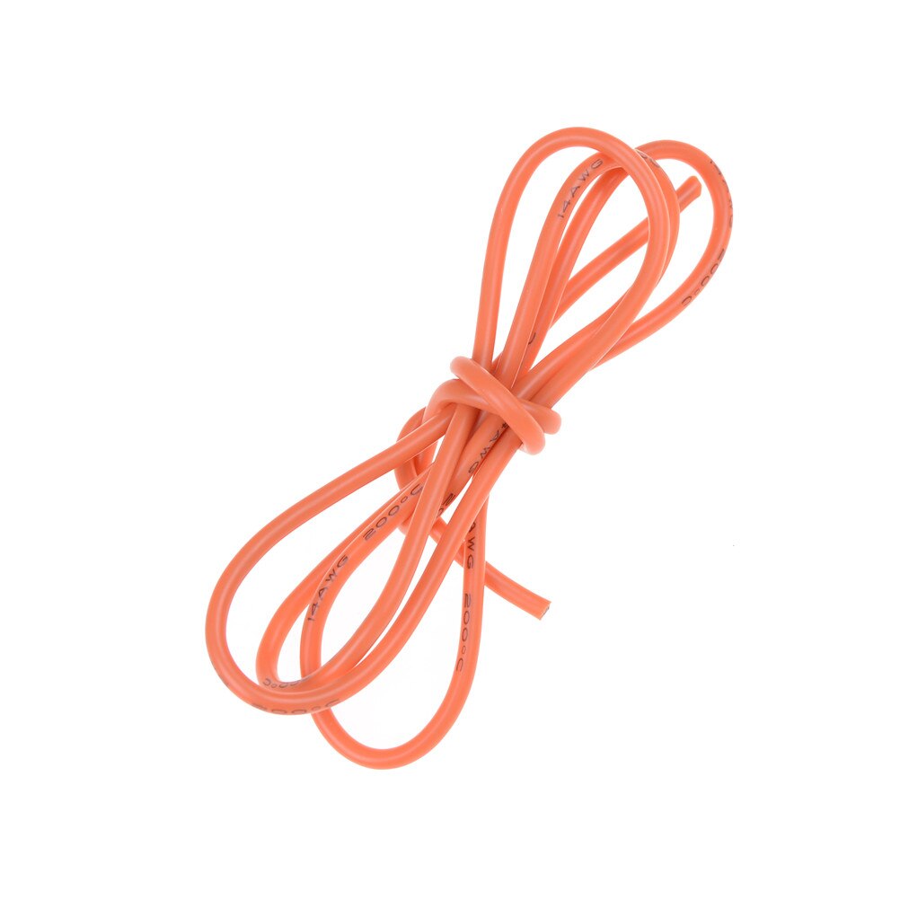 1M Gauge 14 AWG Silicone Rubber Wire Cable Flexible 7 Colors