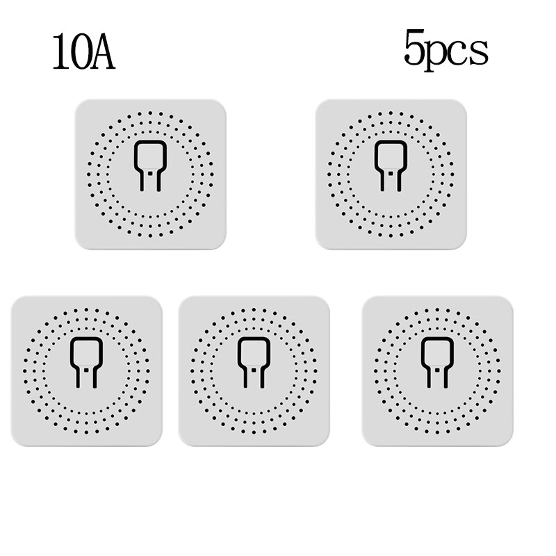Mini Smart Wifi DIY Switch Supports 2 Way Control, Smart Home Automation Module, Works With Alexa Google Home Smart Life App: 10a 5pcs