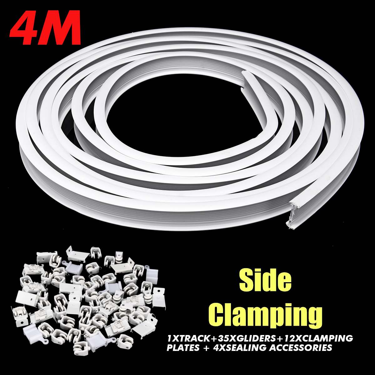 Rail de rideau de plafond Flexible, Rail de tringle de fenêtre pliable à courbe droite, Kit d&#39;accessoires de décoration de maison 2M/3M/4M/5M/6M