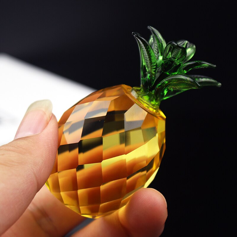 Krystal ananas frugt glas papirvægt kontor hjem dekoration fest ornament tilbehør bryllup jul