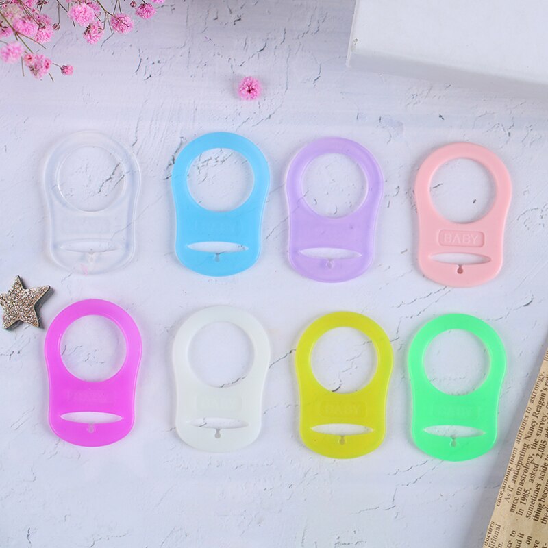 Baby Dummy Fopspeen Houder Clip Adapter Voor Mam Ring 5Pcs Multi Kleuren Siliconen Knop Voor Pasgeboren Baby Accessoires