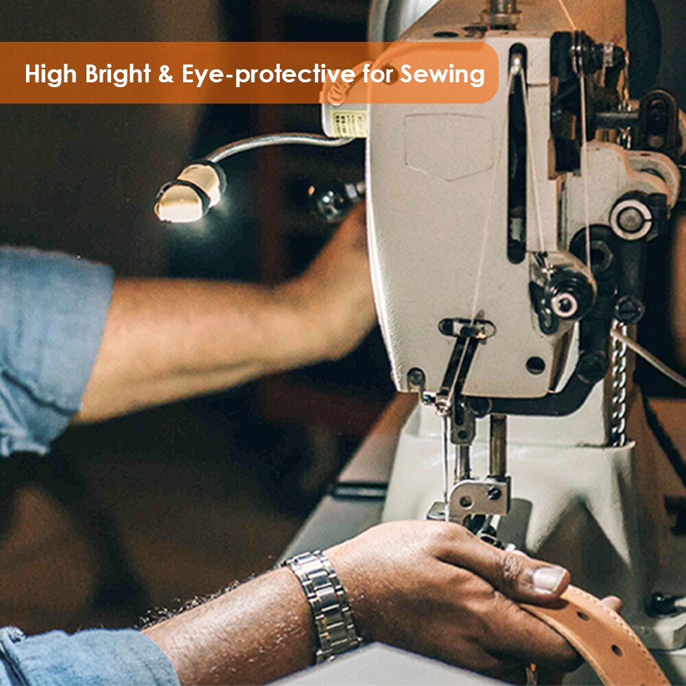 Industrial Lighting AC110-250v LED Sewing Machine Light Magnetic Mounting Base Gooseneck Lamp for All Sewing Machine Lighting