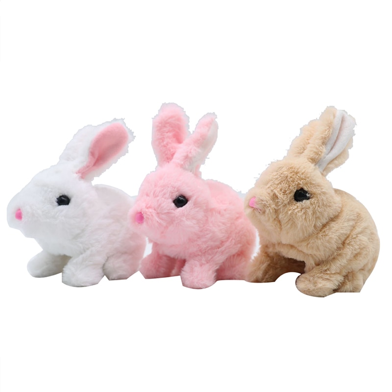 Jouets électroniques interactifs lapin mignon, animaux de compagnie Robot lapin saut de marche, jouets électroniques pour enfants