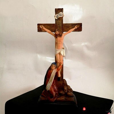 Statue De Jésus En Croix En Alliage De Zinc - Décoration Religieuse Pour Maison, Bureau, Cadeau