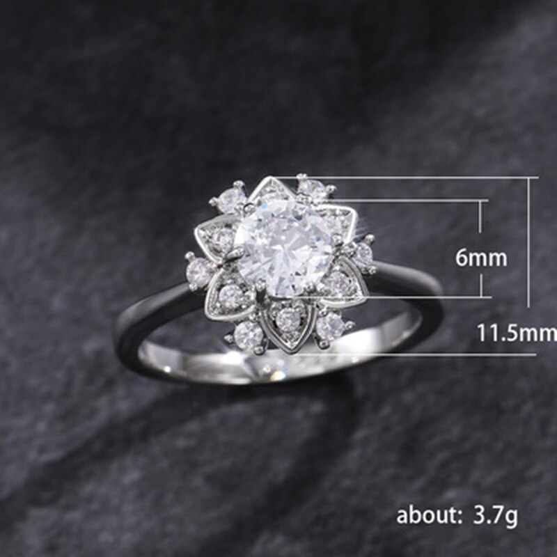Luxe Cz Zilveren Kleur Kristal Vlinder Ringen Vrouwen Aaa Zirconia Delicate Bridal Wedding Party Ringen Sieraden