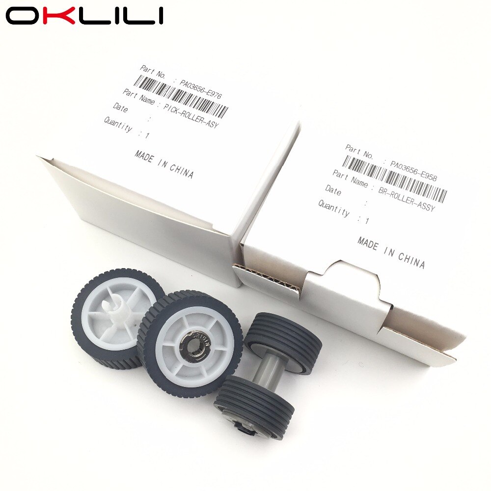 Captador de rolo de freio para fujitsu, scansnap, ix500, ix1400, ix1600, 1 conjunto