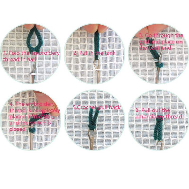 3D Segment Embroidery Pillow Latch Hook Animal Series DIY Wool Latch Hook Rug Kits Handcraft Carpet Embroidery Supplies