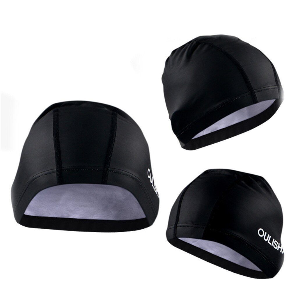 Adult Swimming Cap Silicone Women Men Waterproof Hat PU Coating Durable Elastic Pool Beach Swim Head Cap Summer #15D