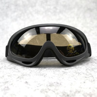 XingFuDM Lunettes Moto Coupe-Vent Motocross Ski - Protection Yeux Noir