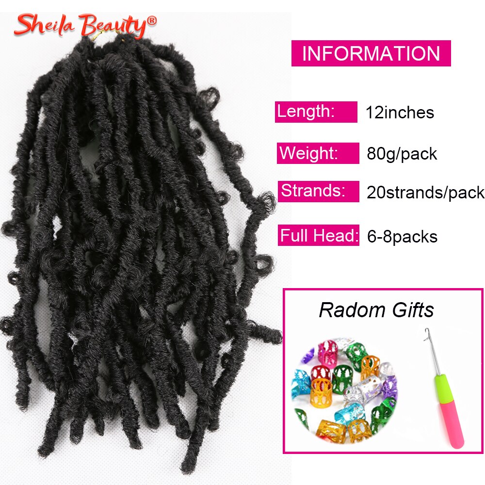 Butterfly Locs Distressed Crochet Braids Goddess Synthetic Pre-Twisted Braiding Hair Extensions Pre Looped Soft Bob Faux Locs