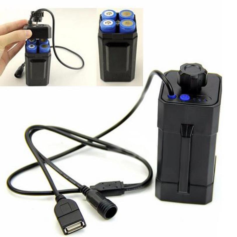 Praktische Fiets LED Light Waterdicht Batterij Case Box 8.4 V 4x18650 Fietsen Oefening Nuttig Zaklamp Batterij opslag