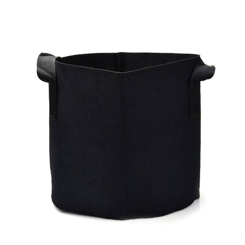 Bolsas negras para macetas de vivero de telas no tejidas, maceta de ventilación para plantar con orejas, bolsa para cultivo, bolsa verde para plantar en el jardín y balcón