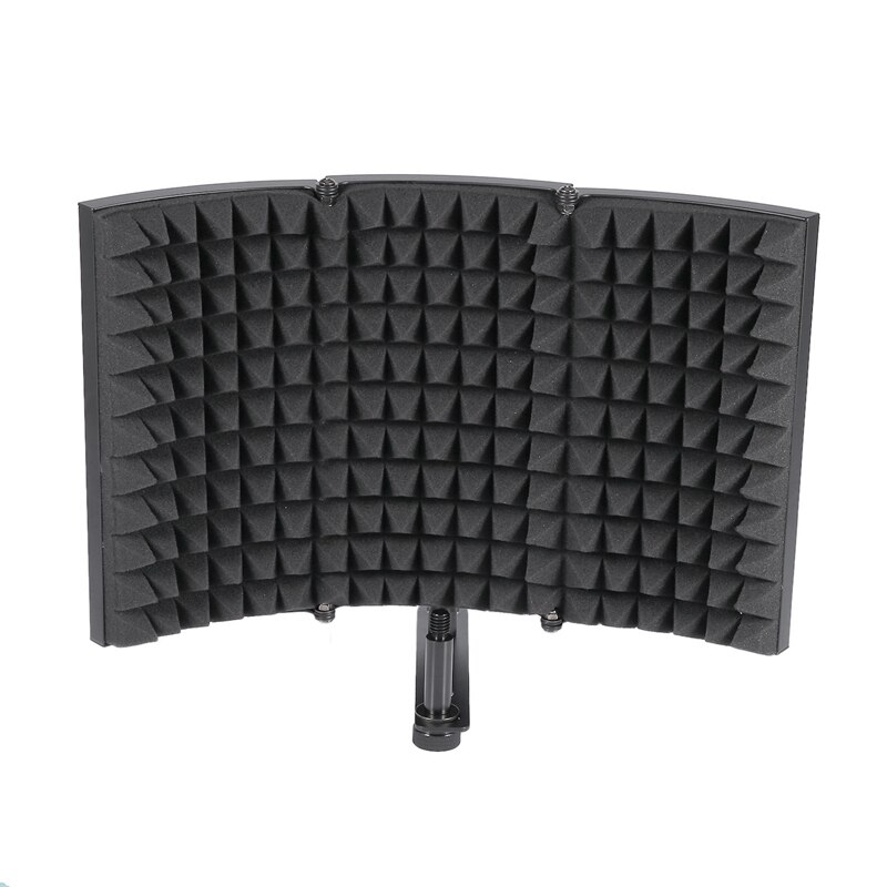 Folding Studio Microphone Isolation Shield Recording Sound Absorber Foam Panel
