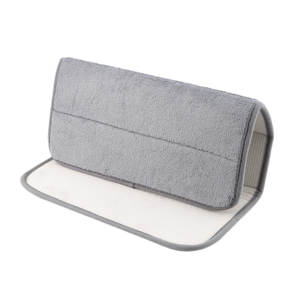 Hem praktiskt halkskydd matta badrum halkfria mattor memory foam matta dusch matta för badrum kök: Ljusgrå
