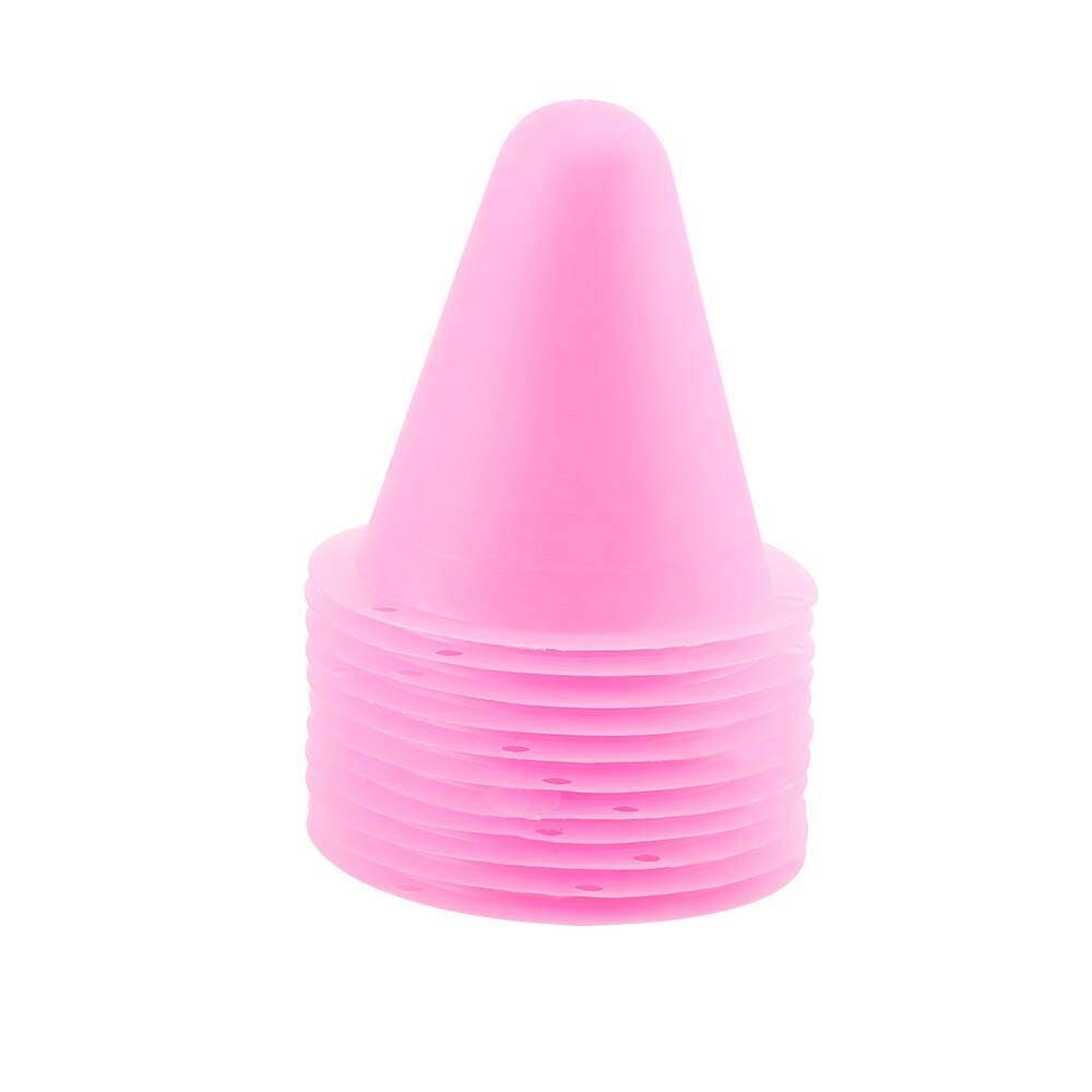 Plastic skate marker cones football soccer wheels sports training equipment: Pink