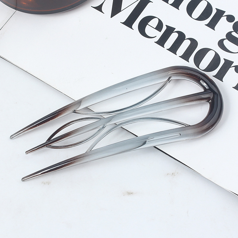 Magic Grip Hair Pins U-shaped Clip Fixed Hair Pins Hair Fork Hairstyle tools Better Fixation Hair: Red