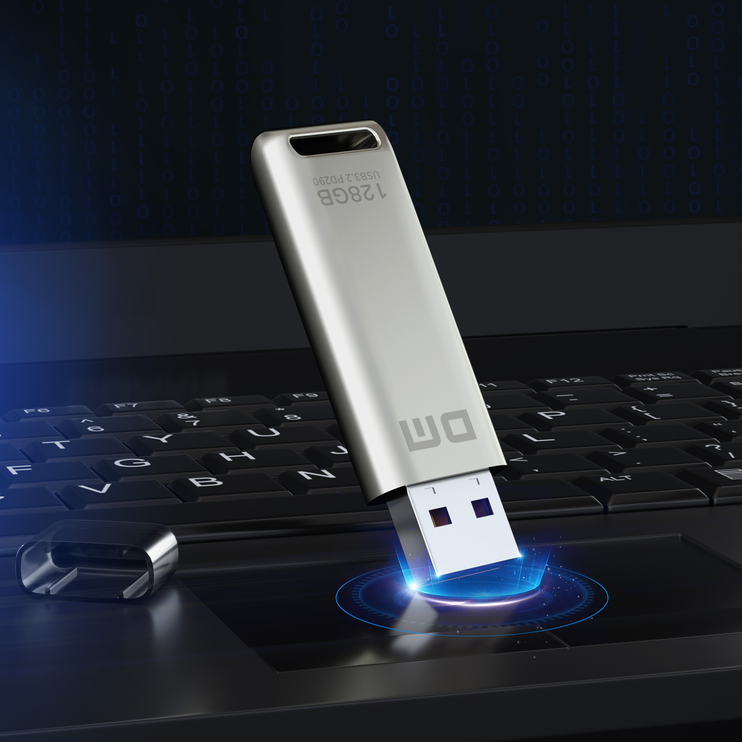 DM PD290 SuperSpeed USB3.2 Flash Drive - Shockproof Metal + PC Shell, Cross-Platform (Win/Mac/Linux)