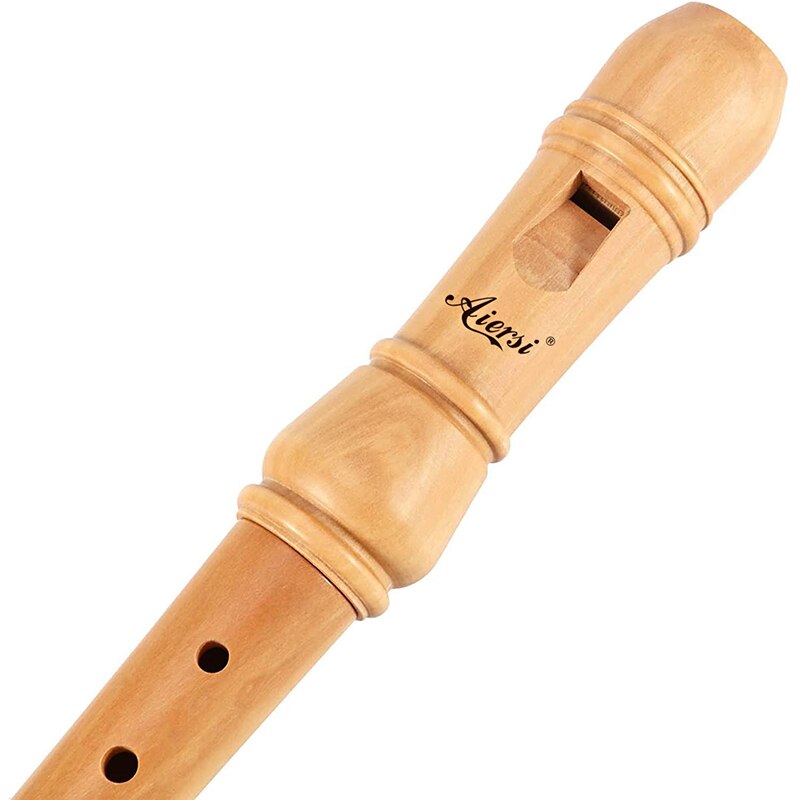 Aiersi Duitse Of Barokke Stijl Sopraanblokfluit Fluit 3 Stuk Maple Hout Professionele C Sleutel Blockflute Met Hard Case