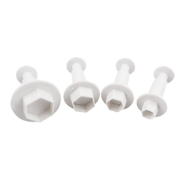 Oval diamant triangel hexagon form fondant tårta dekorera gummipasta bakverk socker hantverk fräsform verktyg: Sexhörning
