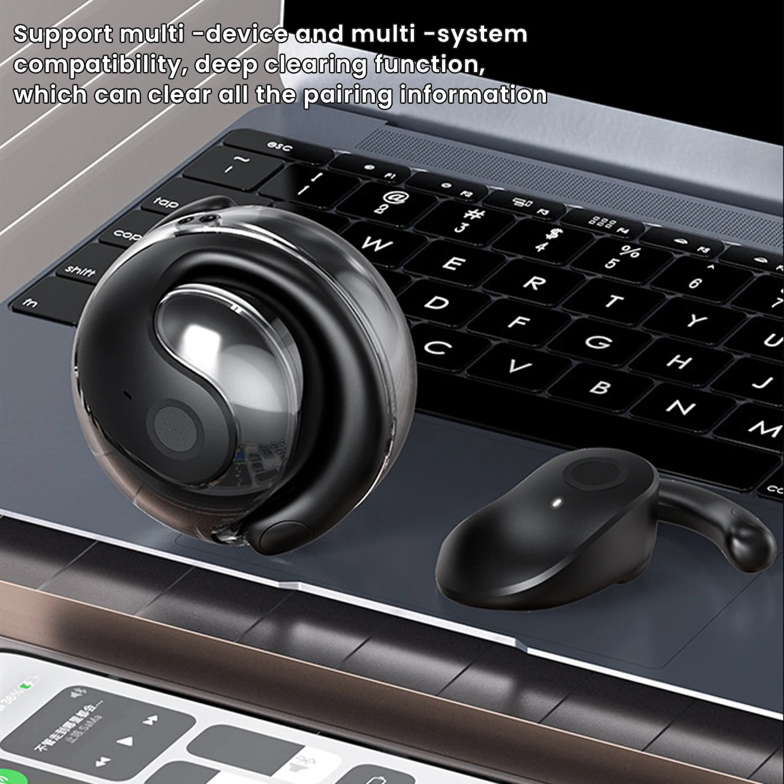 Nuevos auriculares inalámbricos OWS, auriculares Bluetooth con micrófonos, auriculares con sonido estéreo HiFi, auriculares con Control de botón para xiaomi Iphone