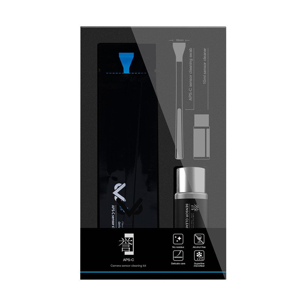 APS-C Frame Sensor Cleaning Kit Updated Packaging 10pcs 16mm Swabs Plus 10ml Fluid for CCD/CMOS Digtial Camera.
