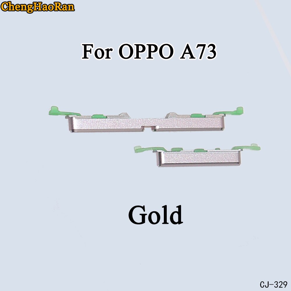 ChengHaoRan 1Set Für OPPO A77 A73 Neue Seite Taste Set Power-Taste + Volume Button Switch Taste Set teile: A73-Gold