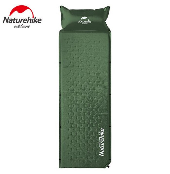 Naturehike Outdoor Lichtgewicht Camping Automatische Mat Zelf Opblaasbare Slaapmat Zelf Air Slapen Pad Air Matras Met Kussen: Groen