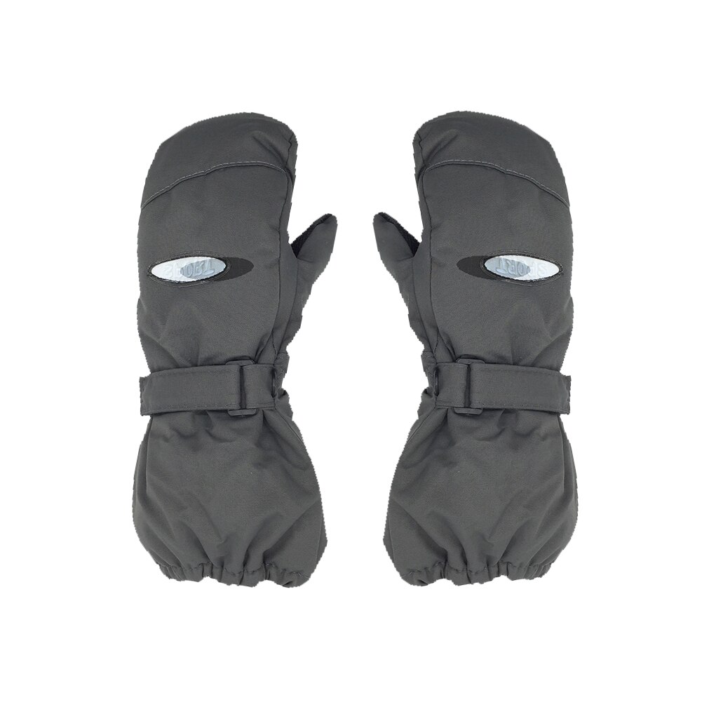 Guanti da sci Waterproodf guanti antivento guanti da sci invernali Kid Outdoor Boy Girl guanti da Snowboard per bambini caldi antivento: Grigio scuro