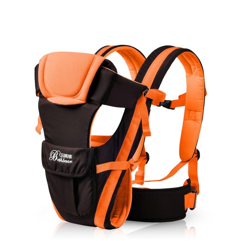 Beth Bear Ergonomische Draagzak 360 Porta Bebes Baby Sling Baby Rugzakken Mochila Bebe Baby kangoeroe Tas voor 2-30 maanden: Orange