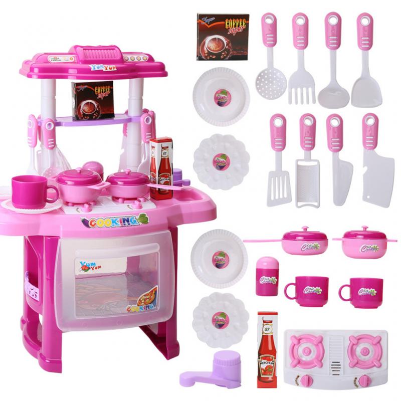 Children's Simulation Kitchen Prop Toys Spray Water Dinnerware Cooking Utensils set Play House Pretend Cookware Kids: 08