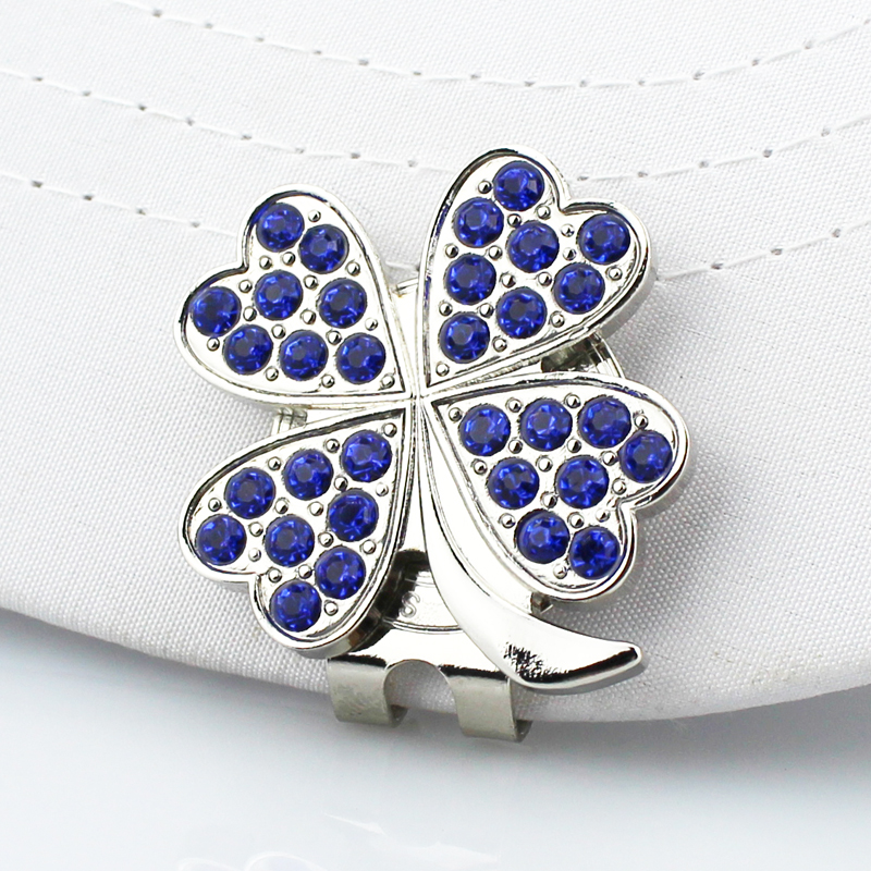 Golf Crystal Marker Klavertje Vier Golf Cap Clip Marker 4 Kleur Kiezen