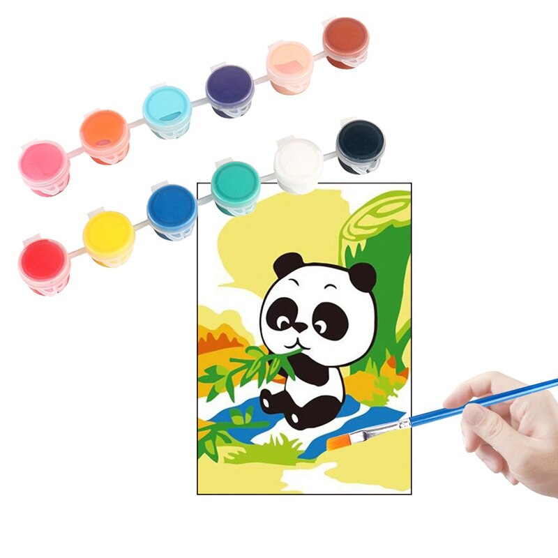 Acryl Schildert Pigment Set Voor Kleding Textiel Stof Hand Geschilderde Muur Gips Schilderij Tekening Voor Kids 12 Kleuren