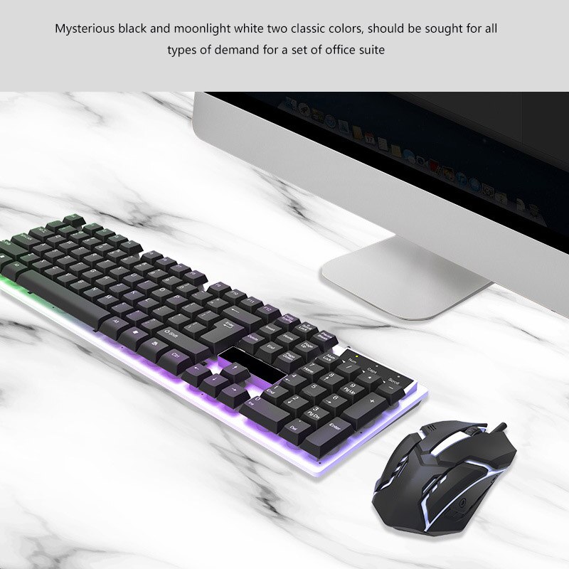 Wired Gamer Keyboard USB Connection Mechanical Keyboard Hybrid Sandwich Backlit Gaming Keyboard 104 Keycaps For Notebook PC