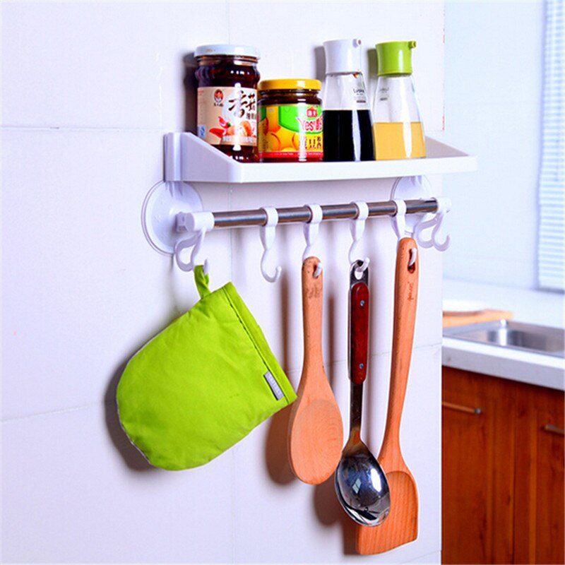 Multifonctionnel unipolaire crochet support Double aspiration porte-serviettes étagères suspendues crochets Type de verrouillage ventouse crochet pour salle de bain