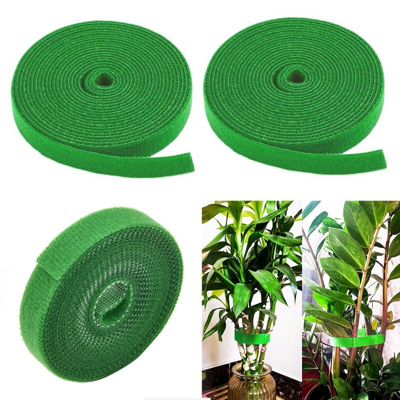 Attaches pour plantes en Nylon, bande Velcro pour plantes de jardin, bande en forme de crochet, boucle de tige en bambou, accessoires de Support, 2m, 3 pièces